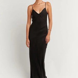 DISSH - Pelly Black Slip Midi Dress - Size US 6